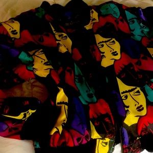 BRAETAN multicolored retro jacket Large